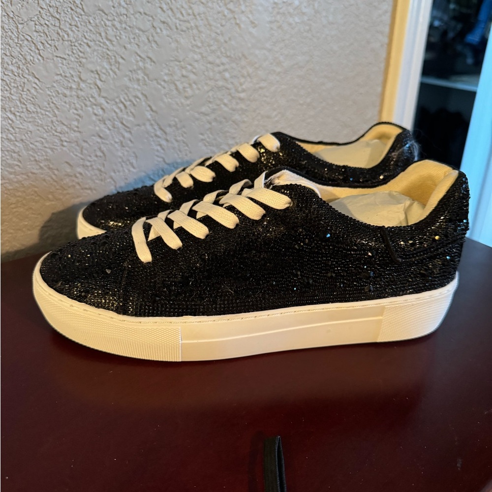 Brand new Cozzy Girl Black rhinestone Women's Sneakers